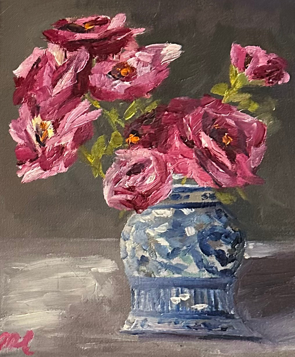 Charming Roses Oil Painting